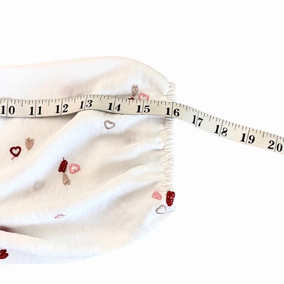 NWT's Size Petite M Fig & Flower Womens Heart Print Blouse - Picture 14 of 15